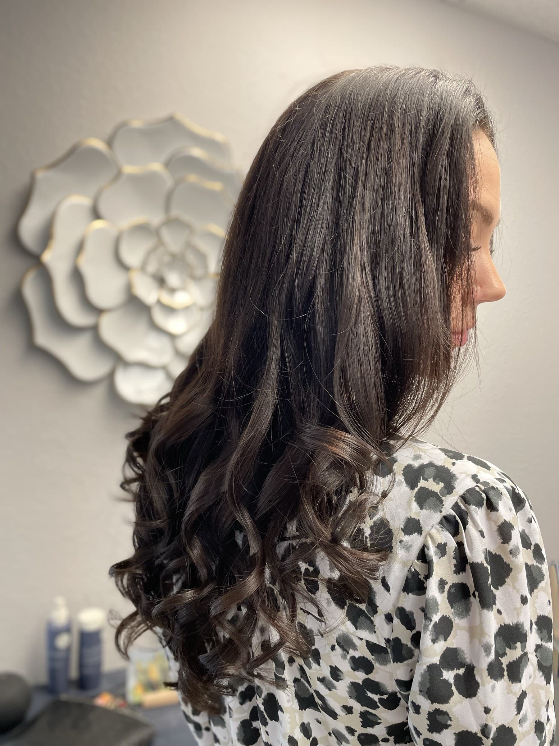 Rich dark brunette curls